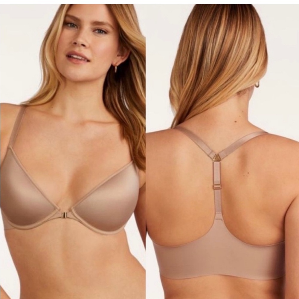 NWT ThirdLove 24/7 Classic Racerback Bra 38D Beige Tan Nude Front Hook
